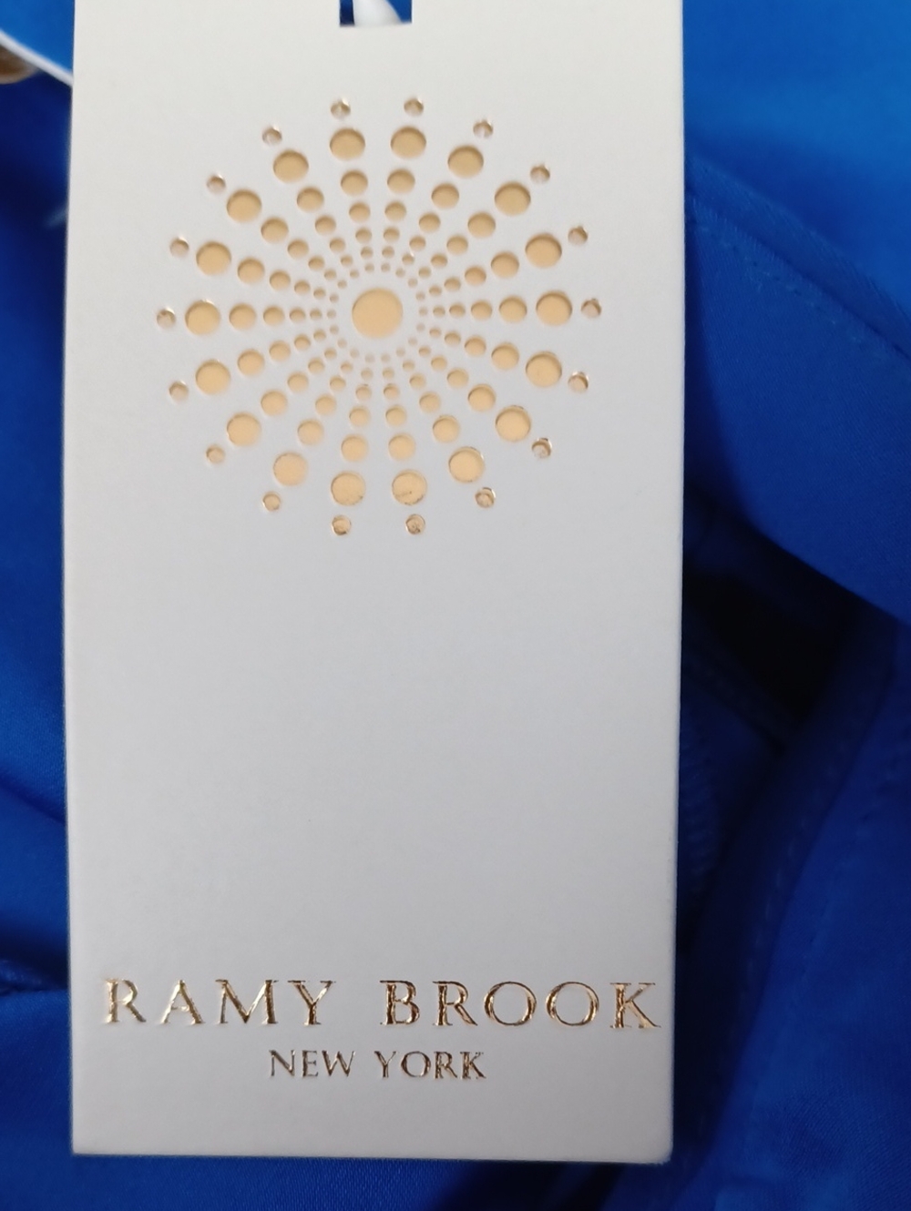 Ramy Brook Satin Iris Pant Blue Strop. Size 6. NWT! Pleated With Side Zipper. - Picture 9 of 10